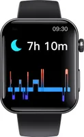 INF Smartwatch mit Herzfrequenzmesser, Blutdruckmessung, Blutsauerstoffmessung, Schrittzähler Schwarzes Silikonarmband