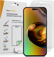 kwmobile 3x Folie matt kompatibel mit Apple iPhone 16 Plus - Displayschutzfolie Schutzfolie - Displayschutz Displayfolie entspiegelt