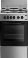 Beko CSS42014FS Küchenherd Freistehender Herd A Elektro Gaskochfeld Schwarz, Silber
