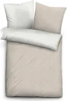 Biberna Melange Flanell-Wendebettwäsche 0840500-547, Größe 200x200 cm, kitt