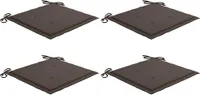 vidaXL Polštáře na zahradní židle 4 ks. Taupe 40x40x3 cm Oxford Fabric