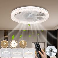 Stropní ventilátor s osvětlením 2500LM LED Tiché stropní světlo s ventilátorem 30CM Stmívatelná lampa 4 nastavitelné rychlosti větru s dálkovým ovládáním