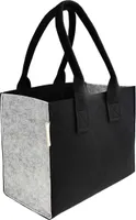 SILUK Filztasche Einkaufstasche Tasche Filz Shopper 35 x 20 x 28 cm viele Farben (Anthrazit/Grau)