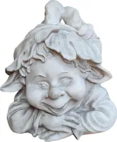 Dekofigur liegender Wichtel Gartendeko lustiger Gnom Gartenfigur Kunstharz Troll