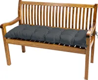 TexDeko Garden Bankauflage für Gartenbank wasserabweisendes Sitzkissen UV-Beständig gesteppt (Anthrazit, 100 x 40 x 8cm)