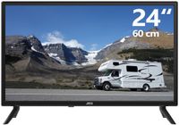 24 Zoll HD TV JTCT24H39241 mit **12-Volt-/230-Volt-Anschluss** und Triple Tuner (DVB-C/-S2/-T2) für Camping und Home inkl. Kfz-Adapter