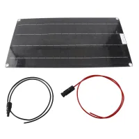 Panel słoneczny, 100 W, monokrystaliczny, lekka, przenośna ładowarka słoneczna z kablem na dach namiotu kempingowego, czarna