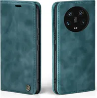 Handy Hülle für Xiaomi 14 Ultra Klapphülle Bookcase Flip Cover Handy Tasche Etui Farbe: Petrol