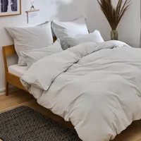 Zestaw pościeli Blumtal 2 135x200 szary - 100% bawełna - 2 poszwy na kołdrę + 2 poszewki na poduszki 80x80cm