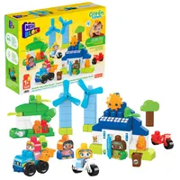 Mega Bloks Green Town Bau- und Lernspaß Eco Haus HCG36, Bauspielzeug für Kleinkinder