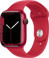 Apple Watch S7 Aluminium 45mm Cellular Red Športový náramok červený 45mm hliníkové puzdro červené, Športový náramok červený