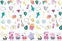 Kunststoff-Tischdecke 120x180cm Peppa Wutz Messy Play Mehrfarbig