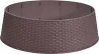 Ratanová sukně na vánoční stromek z plastu - 65 cm / hnědá