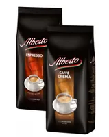 Kaffee-Set DOPPIO von Alberto, 2x1000g Bohnen