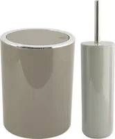 Badset Kosmetikeimer + WC Bürste Taupe