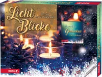Kerzen-Adventskalender "Lichtblicke" 2023 gefüllt mit Teelichtern und Buch, Motivkerzen-Kalender für die Vorweihnachtszeit