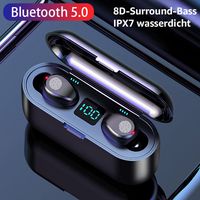 Bluetooth Kopfhörer,Kopfhörer Kabellos 5.0HiFi Stereoklang,mit LED-Stromanzeige, IPX7 wasserdicht,Bluetooth Kopfhörer Sport,In-Ear kopfhörer Bluetooth mit Mic
