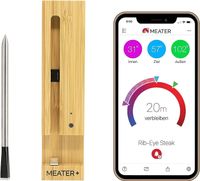 Meater Grillthermometer Fleischthermometer, Bluetooth-Boost, weltweit beliebt, Smarte Nutzung, Grill Thermometer auf Handy, Kabellos, mit App