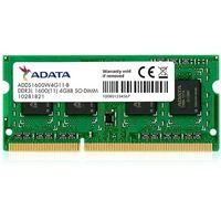 ADATA ADDS1600W4G11-R, 4 GB, 1 x 4 GB, DDR3, 1600 MHz, 204-pin SO-DIMM, Grün