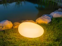 Smartwares LED Solarleuchte Stein OSL-50016 weiß Ø 40 cm RGBW