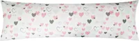 Baumwoll Renforcé Seitenschläferkissen Bezug 40x145cm - Love Liebe Herzen - 100% Baumwolle Stillkissenbezug (KY-187/1)