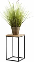 HowHomely Modern Pflanzenständer, Blumenhocker aus Metall Schwarz 40 cm Höhe - Blumenständer für das Haus