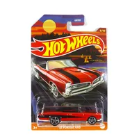 Hot Wheels GRT01-15 Pontiac GTO Cabrio 1967 červená/černá - Premium v měřítku 1:64