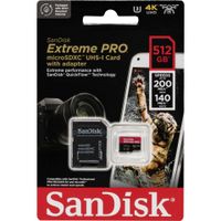 Karta Pamięci Sandisk Extreme Pro Microsdxc 512Gb 200/140 Mb/S Uhs-I U3 (Sdsqxcd-512G-Gn6Ma)