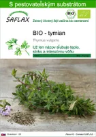 SAFLAX - BIO - tymian - Thymus vulgaris - 800 Semená - S pestovateľským substrátom bez klíčkov