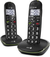 Doro Phone EASY 110 DUO Strahlungsarmes Schnurlostelefon, Rufnummernanzeige, Freisprechfunktion, DECT