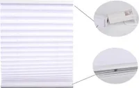 Plissee Indoor 20 mm - 130 - Weiß - 100 Wohnzimmer Rollo Faltrollo Klemmträger Blickdicht ohne Bohren Montage Easyfix Sonnenschutz Sichtschutz Plisse Büro Schlafzimmer Küche Ausstattung
