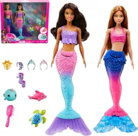 Mattel Games Barbie Meerjungfrau Wertbox Puppe Rosa  Rosa One Size