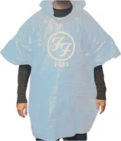 Foo Fighters - "Black FF" pončo pre mužov/dámy Unisex RO5174 (One Size) (White)