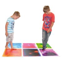 EDUPLAY Faszinationsmatten aus PVC, 50 x 50 x 0,75 cm, bunt (1 Stück)