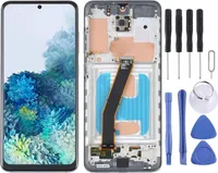 Für Samsung Galaxy S20 SM-G980 Display Full TFT LCD mit Rahmen Einheit Touch Reparatur Grau (ohne Fingerprint)