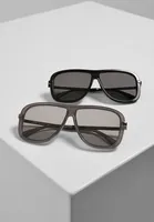 Urban Classics Pack Of 2 Milos Sonnenbrille Schwarz  Mann Schwarz One Size