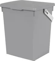 Waschmittelbox 5L Waschpulverbox Waschmitteldose Waschmittelbehälter Klammerkorb, Farbe:hellgrau