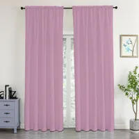 Samtvorhang 140 x 245 cm mit Kräuselband wasserabweisend altrosa - 140 x 245 cm