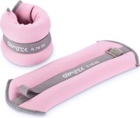 Gymtek® Záťažové manžety - 2x 0,75 kg - Závažia na nohy a ruky, členkové závažia, nastaviteľné závažia, závažia na nohy - Pilates, silový tréning