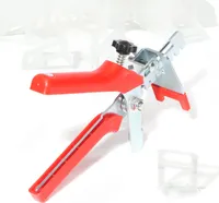 XPOtool Fliesen Nivelliersystem Set mit 400 Zuglaschen 1,5 mm Fugenbreite und Nivellierzange als Verlegehilfe für Wandfliesen und Bodenfliesen