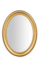 Spiegel oval 84x64x4 cm, Wandspiegel oval, Vintage wand spiegel, Gold