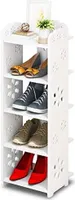 Dripex Schuhregal Standregal 5 Ablagen Schuhablage Schuhständer Schuhschrank multifunktional Standregal, weiß