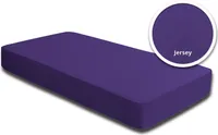 Spannbettlaken Babybett Kinder lila violett 60 x 120 cm - 70 x 140 cm Baumwolle
