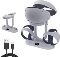 für PS VR2 Controller Ladestation, Controller Ladedock mit LED-Ladeanzeige, VR Desktop Displayständer Kompatibel für PS VR2 Headset & sense-Controller, Stabilere Stationsbasis, VR Zubehör