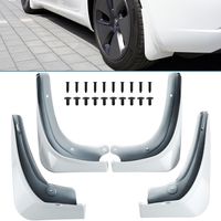 TLECTRIC Schmutzfänger Spritzschutz Weiß für Tesla Model 3 mit Befestigungsschrauben (4 Stück)