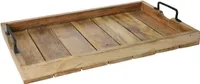 Tablett Dekotablett Holz Mango braun Holztablett Deko Kerzentablett Dekoration 57 x 39 cm