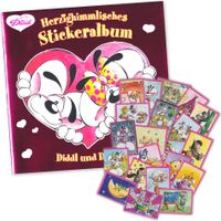 Diddl und Diddlina - Herzighimmlische Sammelsticker - Starter Sammelalbum + 50 Sticker ohne Doppelte