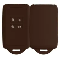 kwmobile Autoschlüssel Schutzhülle kompatibel mit Renault 4-Tasten Smartkey  Autoschlüssel (nur Keyless Go) Hülle - Schlüsselhülle aus Silikon - in