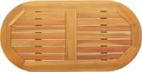 Möbel Tischplatte 90x45x2,2 cm Oval Massivholz Akazie - Tischplatten Neu89514