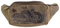 Einkaufszauber Echt Leder Gürteltasche Bauchtasche Motorrad